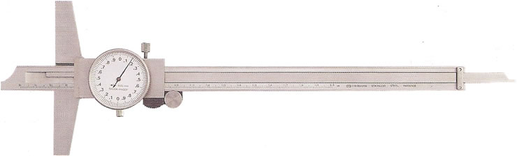 Vernier depth gage