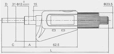 Digital micrometer head