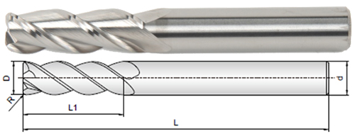 Solid Carbide End Mill MN for aluminum alloys