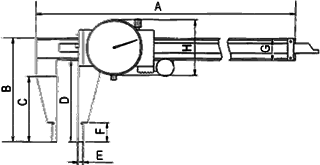 Heavy duty dial caliper