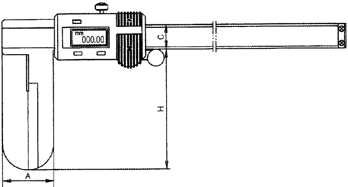 Internal measuring caliper