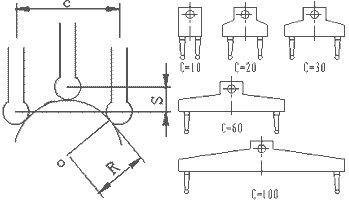 Radius gauge jaws