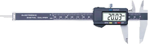 Left handed digital caliper