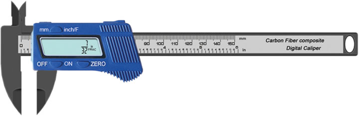 6" Digital fractional caliper